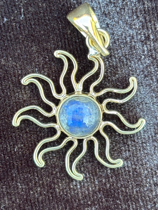 Charles Albert Jewelry - Charles Albert Alchemia Sunburst Pendant with Blue Labradorite